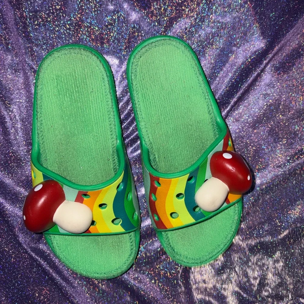 Toddler Zen Garden Terry Cloth Croc Slides